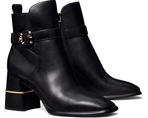 tory burch leather buckle booties.